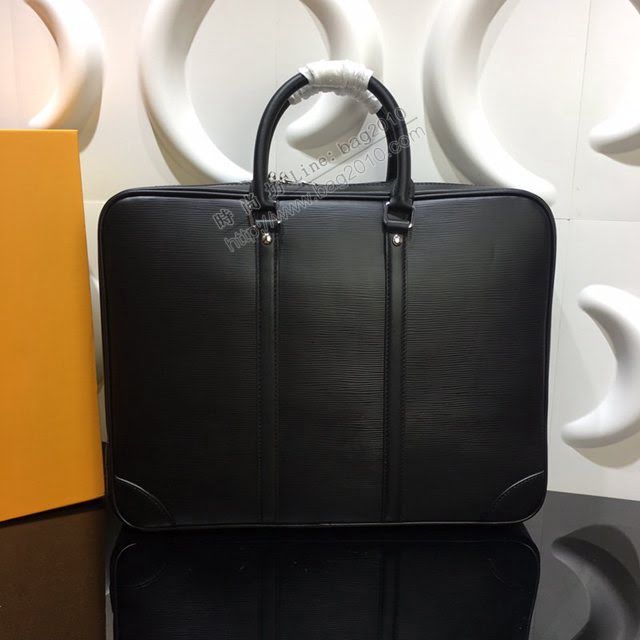 lv新款包包 路易威登Porte-Documents Voyage公事包 Epi皮革 lv時尚商務男士公事包 N40321  ydh3893